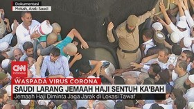 VIDEO: Saudi Larang Jemaah Haji Sentuh Ka'bah