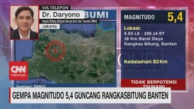 VIDEO: Gempa Magnitudo 5,4 Guncang Rangkasbitung Banten