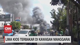 VIDEO: Lima Kios Terbakar di Kawasan Manggarai