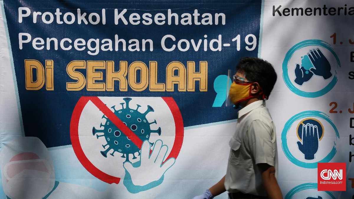 FOTO: Jelang Pembukaan Sekolah di Zona Hijau Bekasi