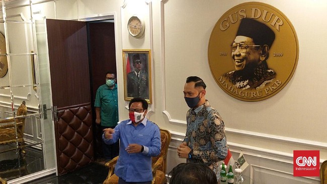 Ketua Umum Partai Demokrat Agus Harimurti Yudhoyono (AHY) akan bertemu dengan Ketua Umum Partai Kebangkitan Bangsa (PKB) Muhaimin Iskandar di Kantor DPP PKB, Jakarta, Rabu (8/7).