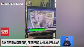 VIDEO: Tak Terima Ditegur,Pesepeda Aniaya Pelajar