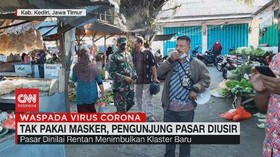 VIDEO: Tak Pakai Masker, Pengunjung Pasar Diusir