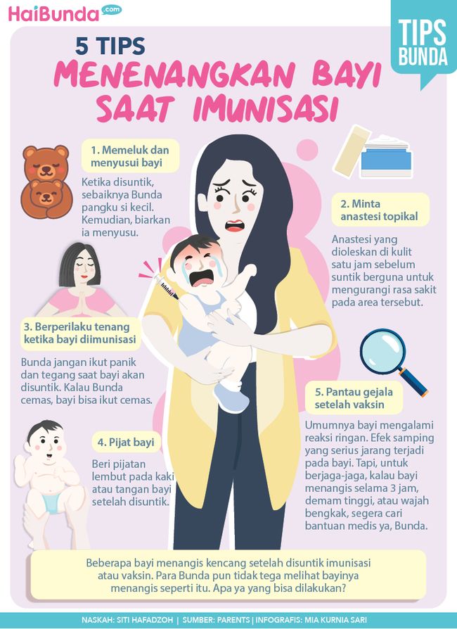 5 Tips Menenangkan Bayi Saat Imunisasi