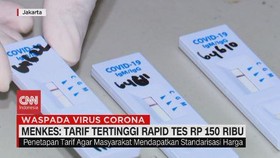 VIDEO: Menkes: Tarif Tertinggi Rapid Tes Rp 150 Ribu
