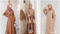 Tampil Lebih Elegan, Intip 6 Model Gamis Warna Coklat Ala Influencer