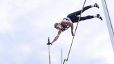 Smashot Edisi 12 Juli 2020 Poland's Piotr Lisek in action during the Pole Vault competition for the Inspiration Games in Karlstad, Sweden, Thursday July 9, 2020. (Erik Simander / TT via AP)