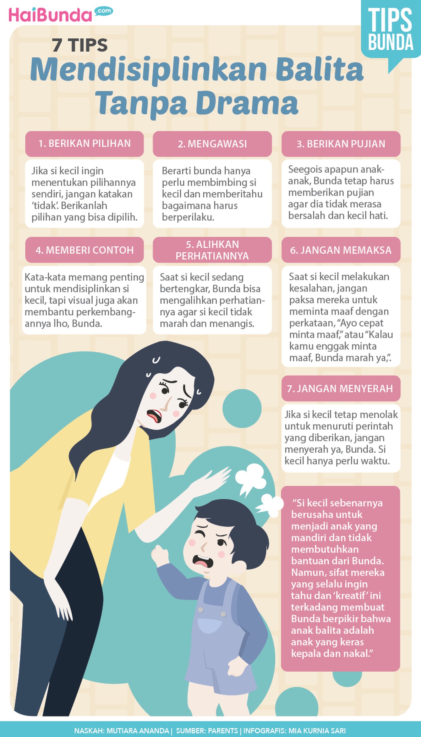 Infografis 7 Tips Mendisiplinkan Balita Tanpa Drama 7 Tips Mendisiplinkan Balita Tanpa Drama