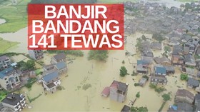 VIDEO: Banjir Bandang Terjang Tiongkok, 141 Orang Tewas