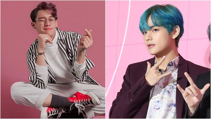Ardhito Pramono dan V BTS Ardhito Pramono dan V BTS