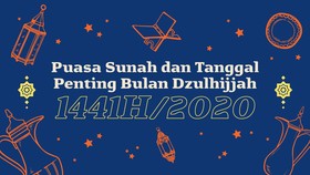 INFOGRAFIS: Kalender Puasa Sunah Bulan Dzulhijjah 1441H/2020