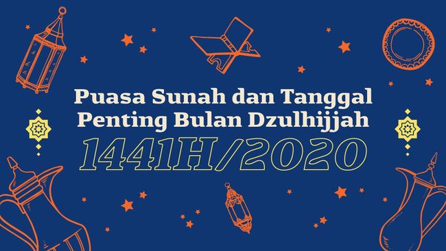 Infografis Kalender Puasa Sunah Bulan Dzulhijjah 1441h 2020