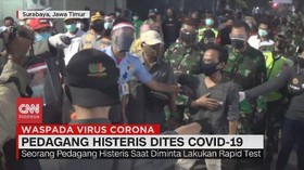 VIDEO: Pedagang Pasar Histeris saat Dites Covid-19