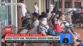 VIDEO: Kasus Positif Naik, Penumpang Bandara Membludak