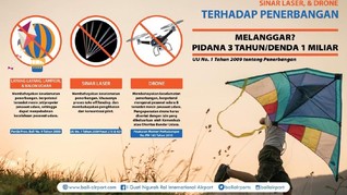 Angkasa Pura I Sosialisasi Bahaya Layangan untuk Penerbangan