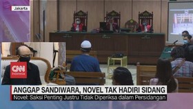 VIDEO: Anggap Sandiwara, Novel Baswedan Tak Hadiri Sidang