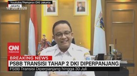 VIDEO: PSBB Transisi di Jakarta Diperpanjang Lagi 14 Hari