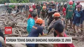 VIDEO: Korban Tewas Banjir Bandang Masamba 32 Jiwa