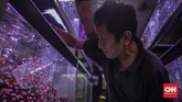 Penjualan Ikan Hias Suasana jual beli ikan hias di Pasar Ikan Hias Sumenep, Jakarta, Jumat, 17 Juli 2020. Selama pandemi corona ekspor ikan hias Indonesia anjlok 24,7 persen atau hanya USD 6,41 juta. Jumlah tersebut berdasarkan catatan Dewan Ikan Hias Indonesia (DIHI) selama periode kuartal I 2020 dibanding periode sama pada tahun sebelumnya. CNN Indonesia/Bisma Septalisma