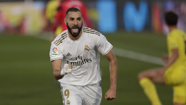 Penyerang Real Madrid Karim Benzema berpotensi jadi ancaman utama bagi pertahanan Manchester City di Liga Champions.