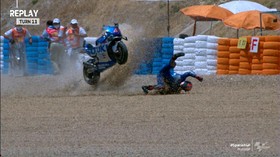 VIDEO: Detik-detik Alex Rins Kecelakaan Hebat di MotoGP