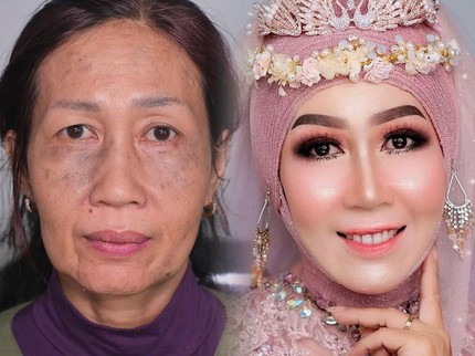 Viral MUA Indonesia Dandani Nenek 60 Tahun Secantik Pengantin, Bikin Pangling