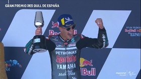 VIDEO: Air Mata Quartararo Usai Juara MotoGP Spanyol