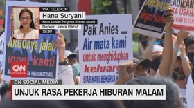 VIDEO: Aksi Demo Pekerja Hiburan Malam di Balai Kota Jakarta
