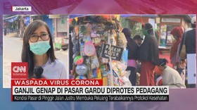 VIDEO: Hari Pertama Ganjil Genap di Pasar Gardu