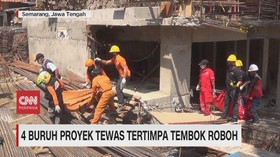 VIDEO: 4 Buruh Proyek di Semarang Tewas Tertimpa Tembok Roboh