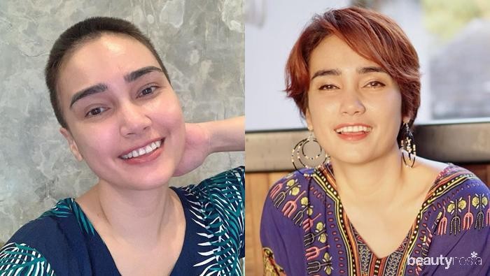 10 Penampilan Feby Febiola Pasca Kemo, Tetap Memesona dengan Rambut Hampir Botak