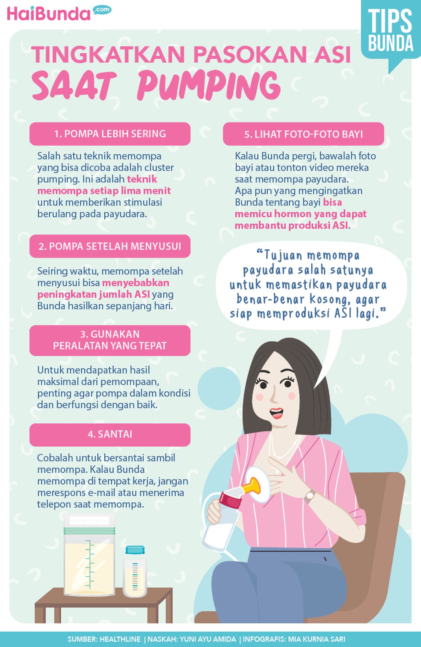 Infografis Tips Pumping Infografis Tips Pumping