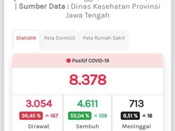 Update COVID-19 di Jateng 26 Juli: 8.048 Positif, Tambah 151 dalam Sehari