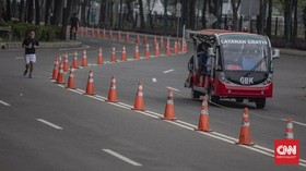 FOTO: Naik Shuttle Bus Gratis di GBK Usai Lelah Berolahraga