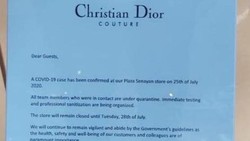 Beredar Kabar Butik Christian Dior Plaza Senayan Terpapar Corona
