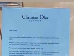 Beredar Kabar Butik Christian Dior Plaza Senayan Terpapar Corona