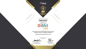 Direktur Utama BNI Life Raih Penghargaan Best Leader 2020