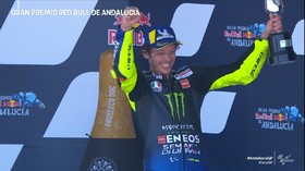 VIDEO: Detik-detik Rossi Podium Serasa Juara MotoGP Andalusia