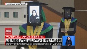 VIDEO: Gelar Wisuda, Undip Pakai Robot untuk Wakili Wisudawan