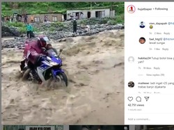 Africa Twin Nangis Melihat Ini, YZF-R25 Diajak Seberangi Derasnya Arus Sungai
