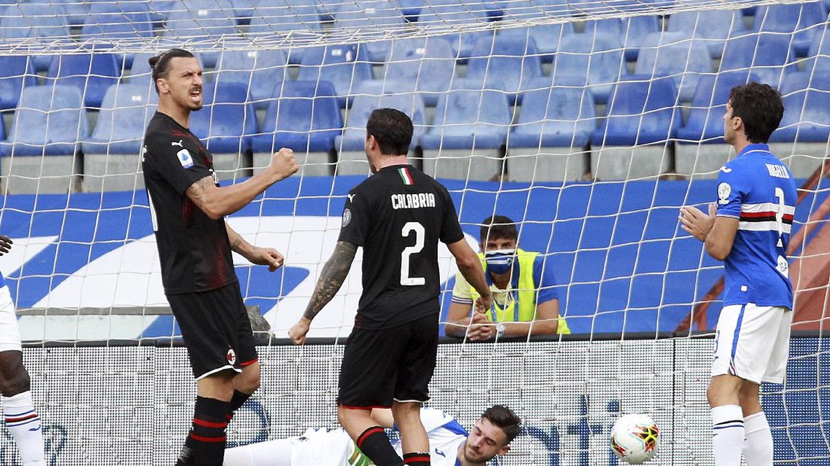 FOTO: Sampdoria vs AC Milan, Lagi-lagi Ibra Bahaya
