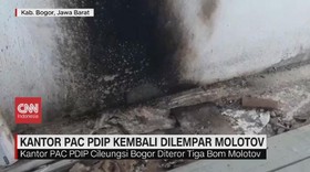 VIDEO: Kantor PAC PDIP Dilempar 3 Bom Molotov