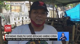 VIDEO: Penyandang Disabilitas Sukses Dagang Kambing Kurban