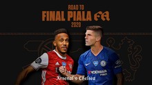 INFOGRAFIS: Road to Final Piala FA 2020 Arsenal vs Chelsea