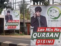 Viral! Penjual Hewan Kurban Pasang Spanduk 'Lee Min Ho Qurban di Sini'