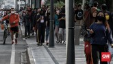 FOTO: Bundaran HI Tak Sepi di Masa PSBB Transisi Meskipun Jakarta melanjutkan PSBB transisi karena masih terjadi peningkatan Covid-19, kawasan Bundaran HI tetap ramai dilintasi warga bersepeda di akhir pekan.