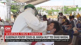 VIDEO: Gubernur Kepri Positif Covid-19, Warga Tes Swab Massal