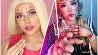 barbie girl tiktok makeup