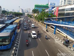 Ganjil Genap Diberlakukan, Lalin Jalan Gajah Mada Jakpus Lancar