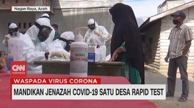 VIDEO: Mandikan Jenazah Covid-19, 1 Desa Jalani Rapid Test